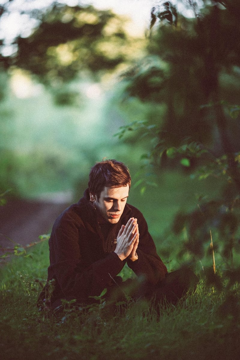 Woman meditating in nature